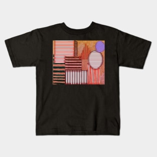 Polygons in Red Kids T-Shirt